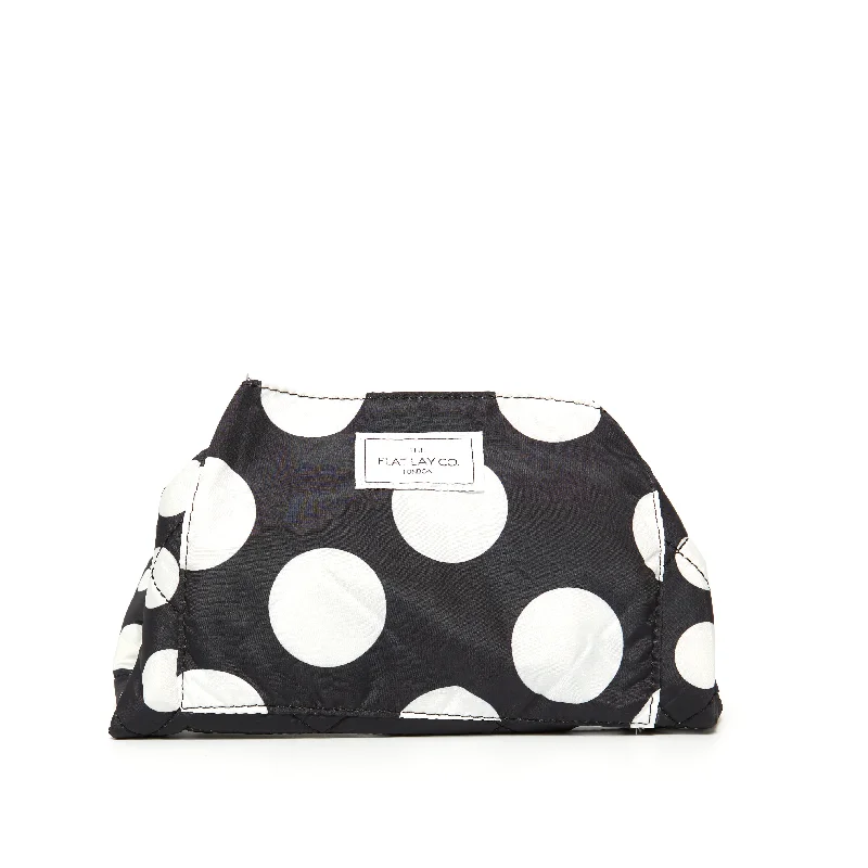 Drawstring Flat Lay Makeup Bag - Double Spots