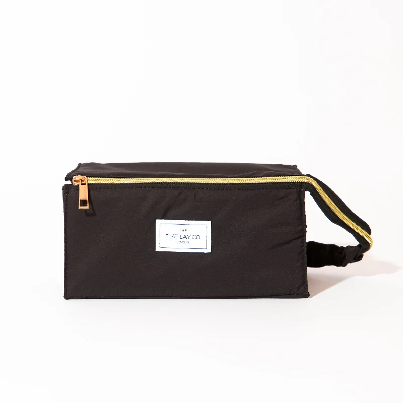 Flat Lay Makeup Box Bag - Classic Black