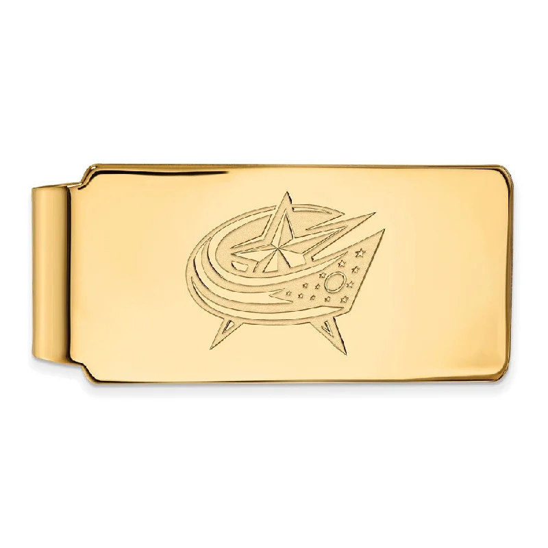 10k Yellow Gold NHL Columbus Blue Jackets Money Clip