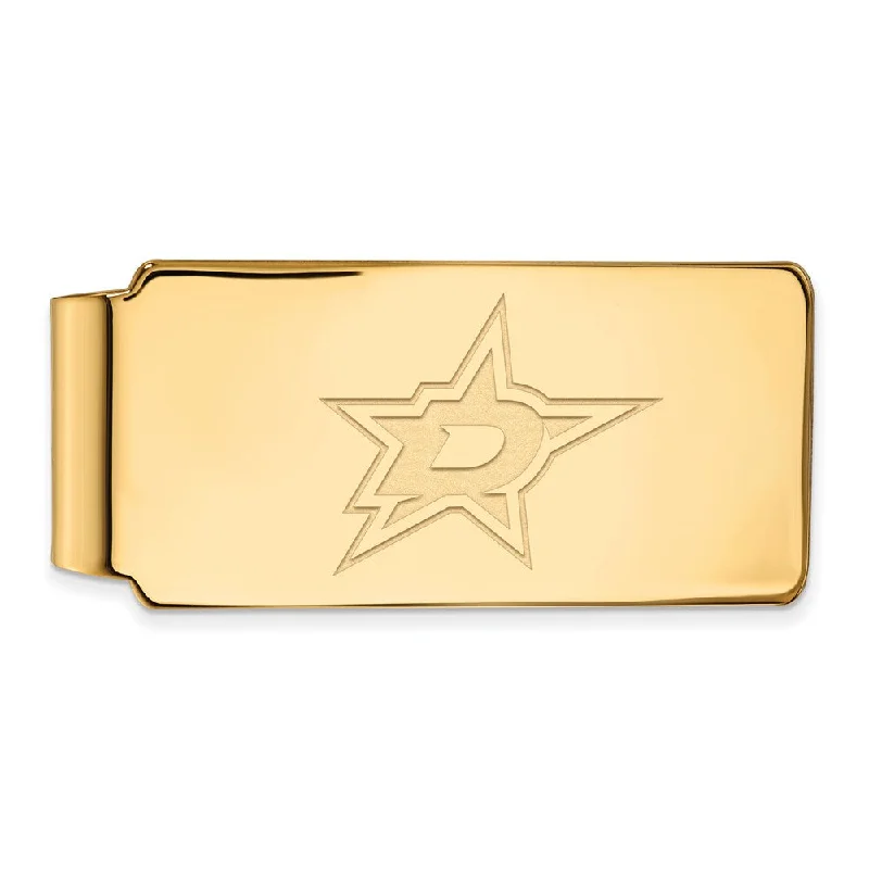 10k Yellow Gold NHL Dallas Stars Money Clip