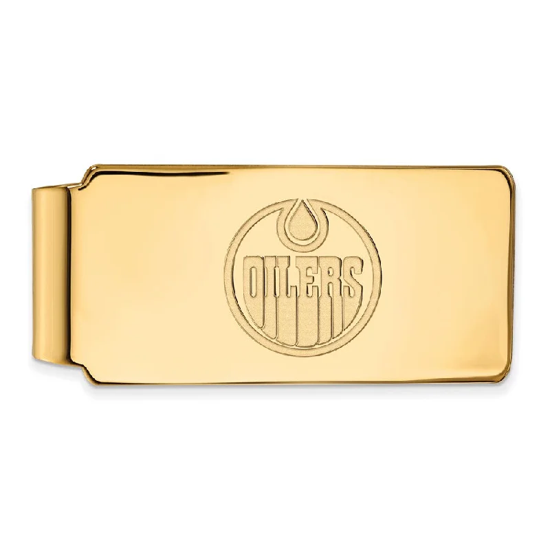 10k Yellow Gold NHL Edmonton Oilers Money Clip