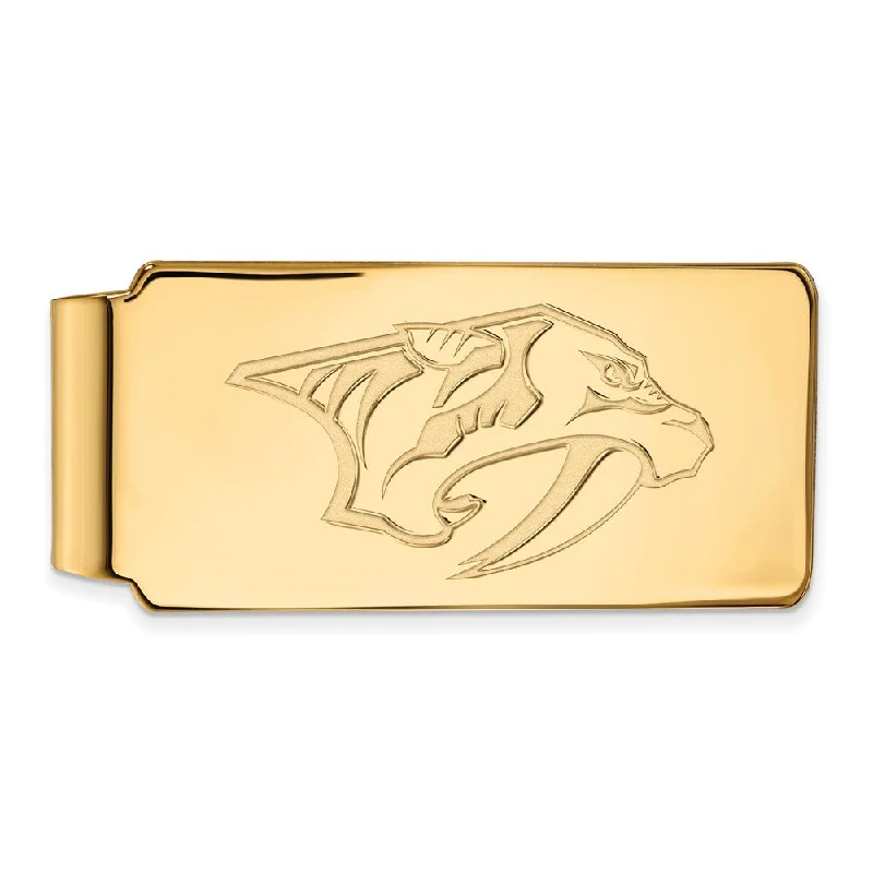 10k Yellow Gold NHL Nashville Predators Money Clip