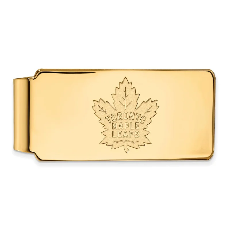 10k Yellow Gold NHL Toronto Maple Leafs Money Clip