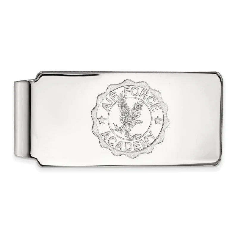 Sterling Silver United States Air Force Academy Crest Money Clip