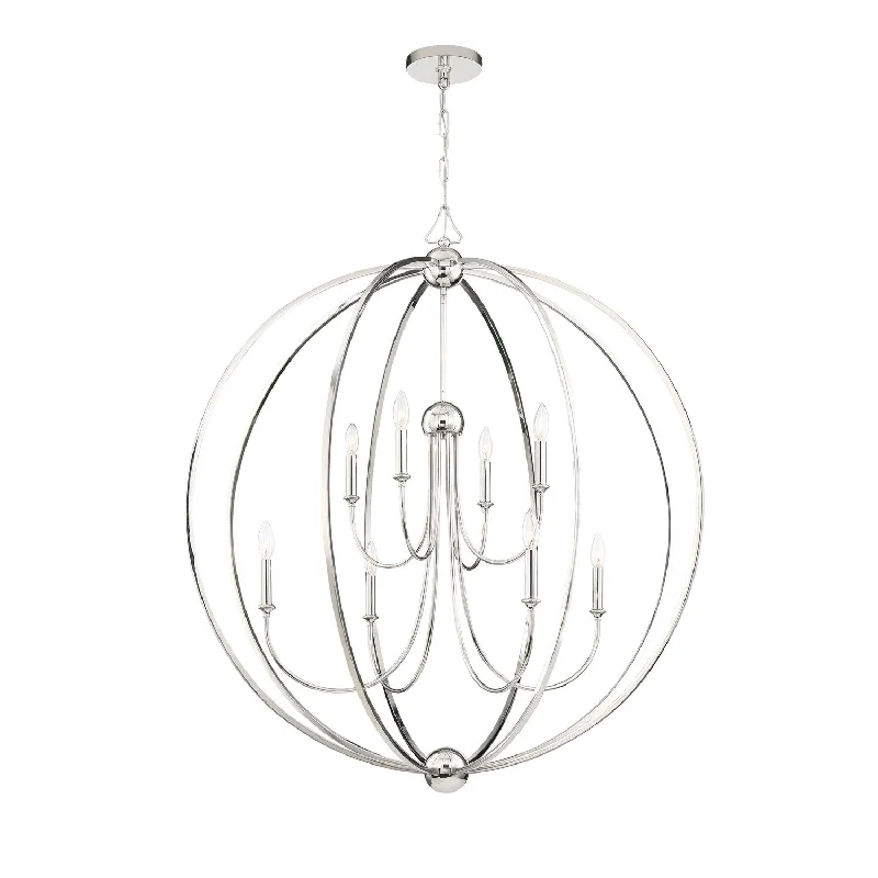 Chandeliers with Adjustable Arms for Directional LightingChandeliers with Adjustable Arms for Directional LightingLibby Langdon Sylvan 8 Light Polished Nickel Chandelier