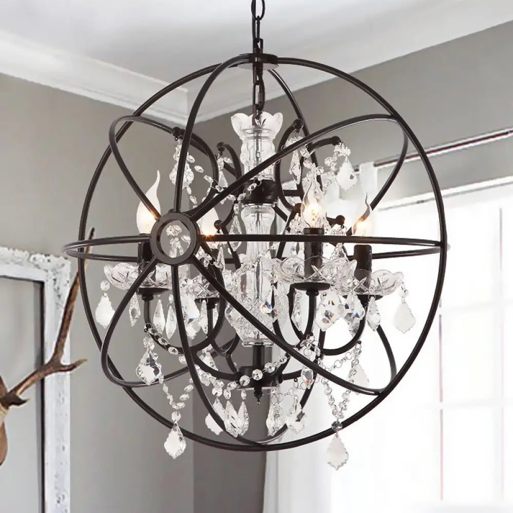 Industrial Iron Chandeliers for Loft - Inspired SpacesIndustrial Iron Chandeliers for Loft - Inspired SpacesVintage Hanging Lamp with Globe Cage Shade and Crystal Decoration - Black Iron Chandelier Lighting Industrial Iron Chandeliers for Loft - Inspired SpacesIndustrial Iron Chandeliers for Loft - Inspired SpacesVintage Hanging Lamp with Globe Cage Shade and Crystal Decoration - Black Iron Chandelier Lighting