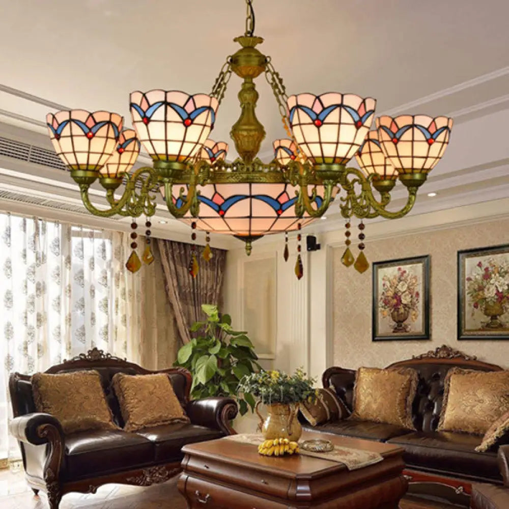 Chandeliers with Metal Frames in Gold FinishChandeliers with Metal Frames in Gold FinishRustic Stained Glass Tulip Chandelier Light: White 9-Light Bowl Suspension with Crystal for Bedroom Chandeliers with Metal Frames in Gold FinishChandeliers with Metal Frames in Gold FinishRustic Stained Glass Tulip Chandelier Light: White 9-Light Bowl Suspension with Crystal for Bedroom