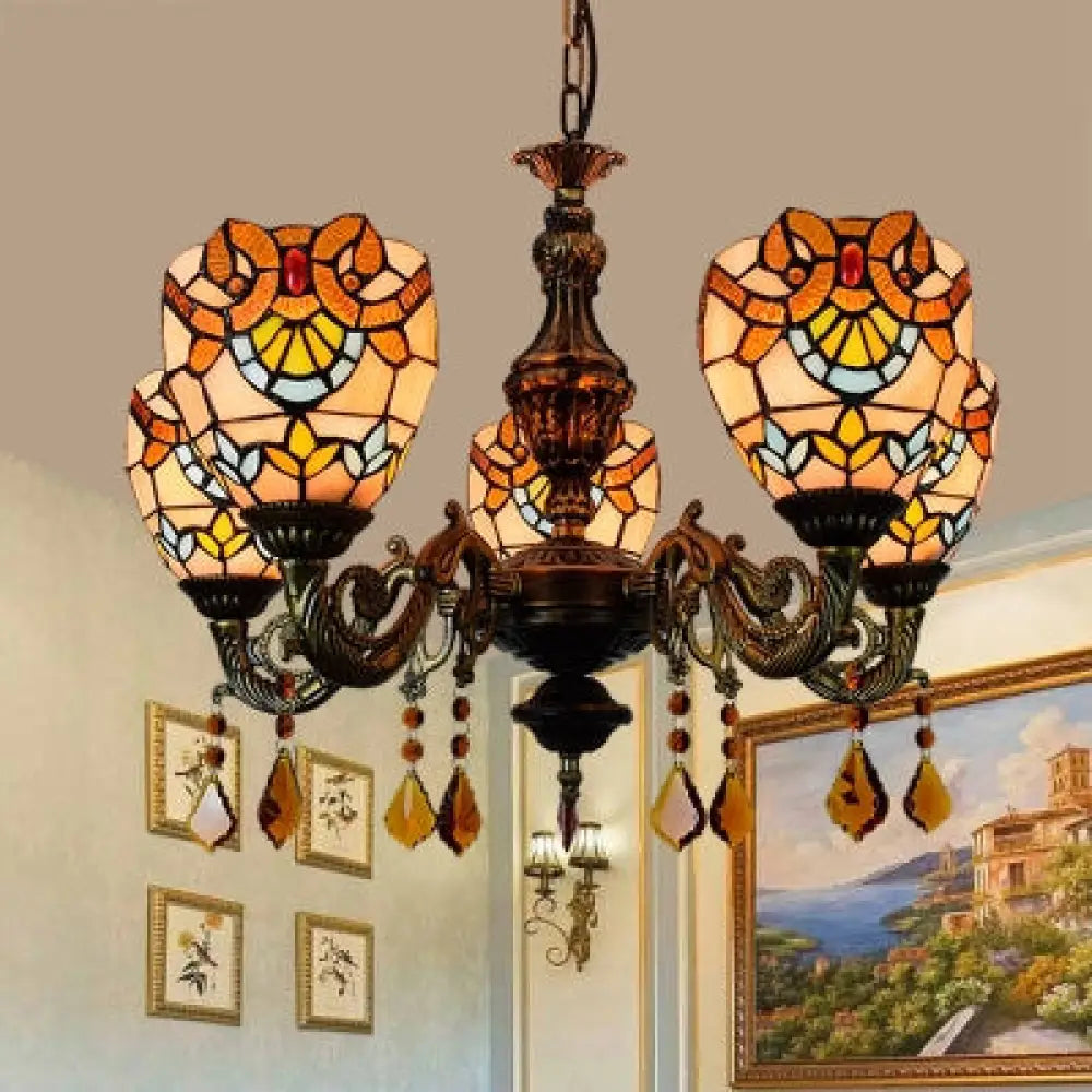 Chandeliers for Living Rooms to Create a Focal PointChandeliers for Living Rooms to Create a Focal PointRetro Stained Glass Bowl Chandelier with Crystal Pendant - 5 Lights for Bedroom Chandeliers for Living Rooms to Create a Focal PointChandeliers for Living Rooms to Create a Focal PointRetro Stained Glass Bowl Chandelier with Crystal Pendant - 5 Lights for Bedroom
