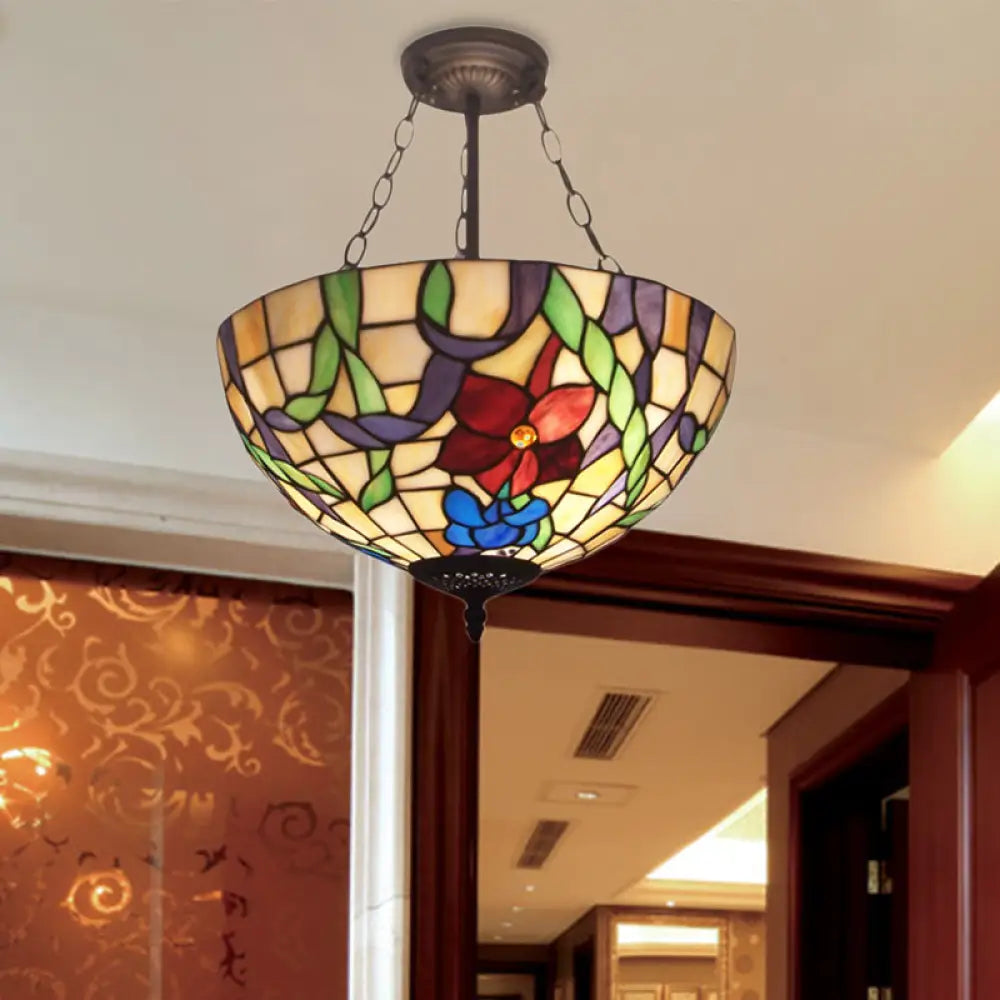 Large Chandeliers for Grand Halls and FoyersLarge Chandeliers for Grand Halls and FoyersFlower Tiffany Rustic Stained Glass Chandelier for Foyer with Inverted Bowl Suspension Light Large Chandeliers for Grand Halls and FoyersLarge Chandeliers for Grand Halls and FoyersFlower Tiffany Rustic Stained Glass Chandelier for Foyer with Inverted Bowl Suspension Light