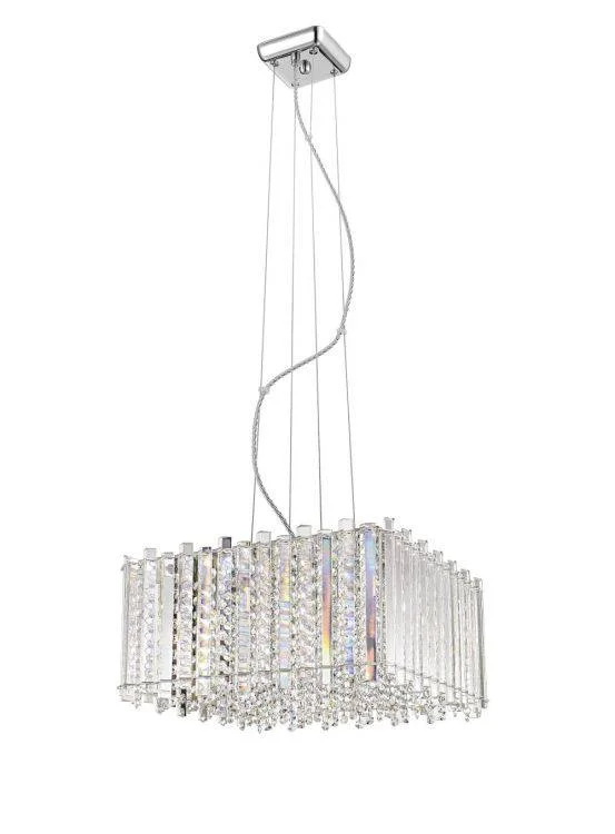 Minimalist Chandeliers for Sleek and Simple InteriorsMinimalist Chandeliers for Sleek and Simple InteriorsCRYSTAL Clara 5lt Square Pendant Light Chrome