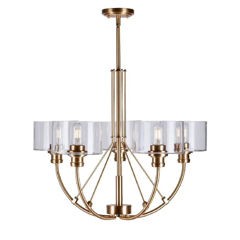 Incandescent Chandeliers for a Warm and Traditional GlowIncandescent Chandeliers for a Warm and Traditional GlowForte Zane 2748-05-12 Chandelier Light - Soft Gold