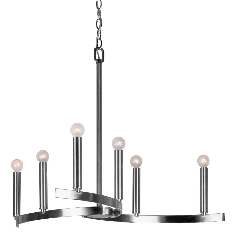 Modern Crystal Chandeliers for Contemporary HomesModern Crystal Chandeliers for Contemporary HomesForte 7075-06-55 Chandelier Light - Brushed Nickel Modern Crystal Chandeliers for Contemporary HomesModern Crystal Chandeliers for Contemporary HomesForte 7075-06-55 Chandelier Light - Brushed Nickel