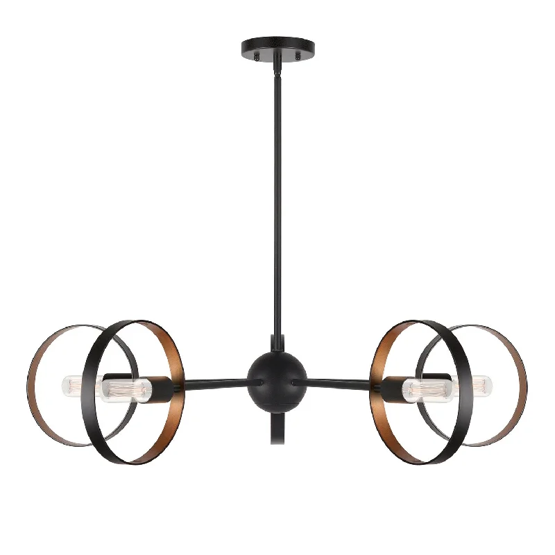 Chandeliers with Colored Glass for a Splash of ColorChandeliers with Colored Glass for a Splash of ColorForte Monocle 7120-05-42 Chandelier Light - Black and Gold Chandeliers with Colored Glass for a Splash of ColorChandeliers with Colored Glass for a Splash of ColorForte Monocle 7120-05-42 Chandelier Light - Black and Gold