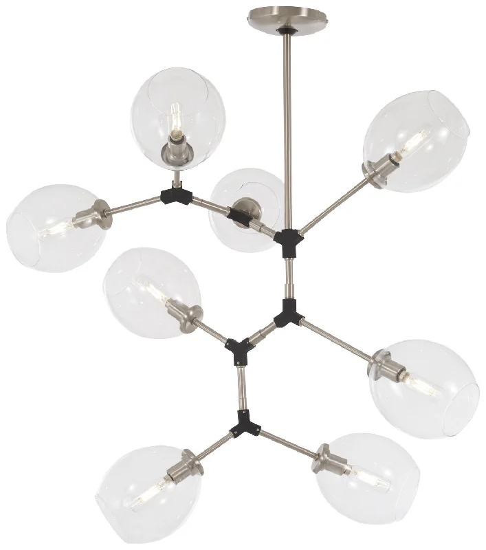Art Deco Chandeliers for a Retro - Glam LookArt Deco Chandeliers for a Retro - Glam LookGeorge Kovacs Nexpo P1365-619 Chandelier Light - Brushed Nickel W/Black Accents Art Deco Chandeliers for a Retro - Glam LookArt Deco Chandeliers for a Retro - Glam LookGeorge Kovacs Nexpo P1365-619 Chandelier Light - Brushed Nickel W/Black Accents