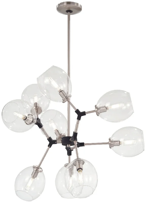 LED Chandeliers for Energy - Efficient LightingLED Chandeliers for Energy - Efficient LightingGeorge Kovacs Nexpo P1369-619 Chandelier Light - Brushed Nickel W/Black Accents LED Chandeliers for Energy - Efficient LightingLED Chandeliers for Energy - Efficient LightingGeorge Kovacs Nexpo P1369-619 Chandelier Light - Brushed Nickel W/Black Accents