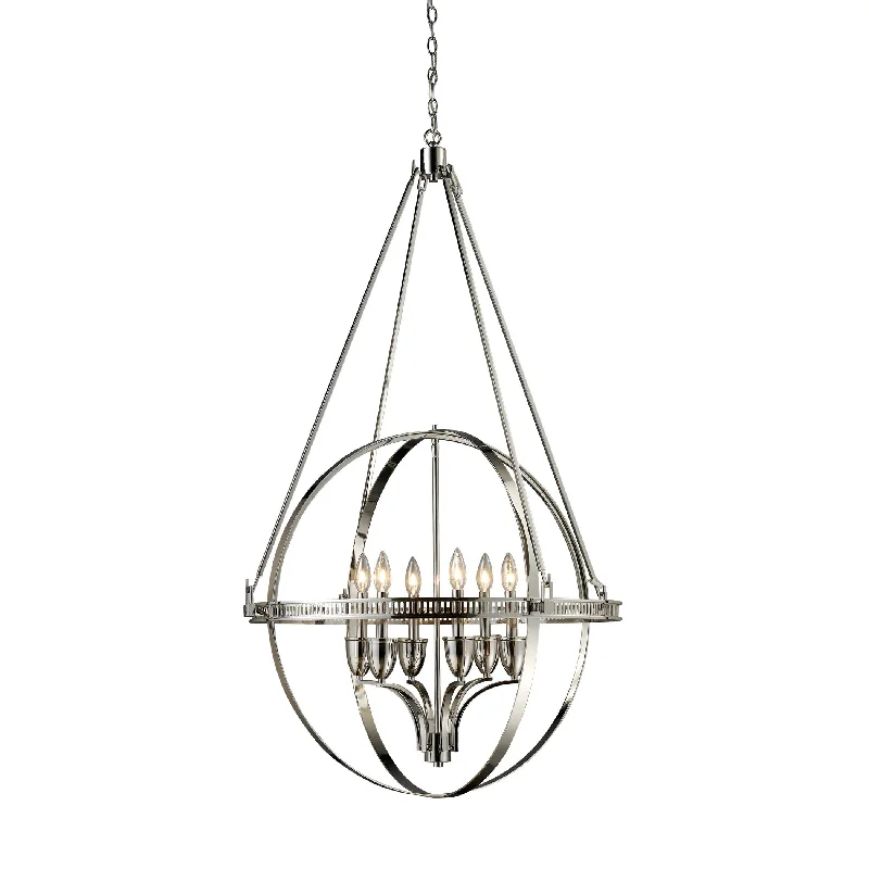 Modern Crystal Chandeliers for Contemporary HomesModern Crystal Chandeliers for Contemporary HomesHemispheres 6-Light Chandelier in Polished Nickel ELK Lighting Modern Crystal Chandeliers for Contemporary HomesModern Crystal Chandeliers for Contemporary HomesHemispheres 6-Light Chandelier in Polished Nickel ELK Lighting