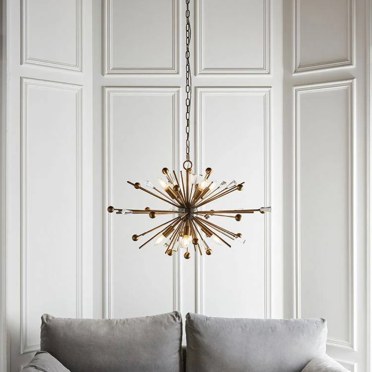 Mid - Century Modern Chandeliers for Vintage AppealMid - Century Modern Chandeliers for Vintage AppealLea 6Lt Pendant Ceiling Light Large Aged Brass Plate - Black Nickel & Clear Glass Mid - Century Modern Chandeliers for Vintage AppealMid - Century Modern Chandeliers for Vintage AppealLea 6Lt Pendant Ceiling Light Large Aged Brass Plate - Black Nickel & Clear Glass
