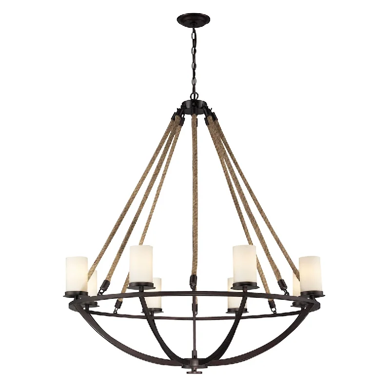 Chandeliers with Multiple Lights for Maximum IlluminationChandeliers with Multiple Lights for Maximum IlluminationNatural Rope 8-Light Chandelier in Aged Bronze with White Glass ELK Lighting Chandeliers with Multiple Lights for Maximum IlluminationChandeliers with Multiple Lights for Maximum IlluminationNatural Rope 8-Light Chandelier in Aged Bronze with White Glass ELK Lighting