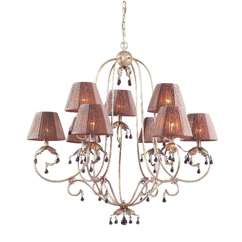 Chandeliers with Murano Glass for a High - End Artistic TouchChandeliers with Murano Glass for a High - End Artistic TouchOLIVISSA COLLECTION 9-LIGHT CHANDELIER in A BRONZED SILVER FINISH ELK Lighting Chandeliers with Murano Glass for a High - End Artistic TouchChandeliers with Murano Glass for a High - End Artistic TouchOLIVISSA COLLECTION 9-LIGHT CHANDELIER in A BRONZED SILVER FINISH ELK Lighting