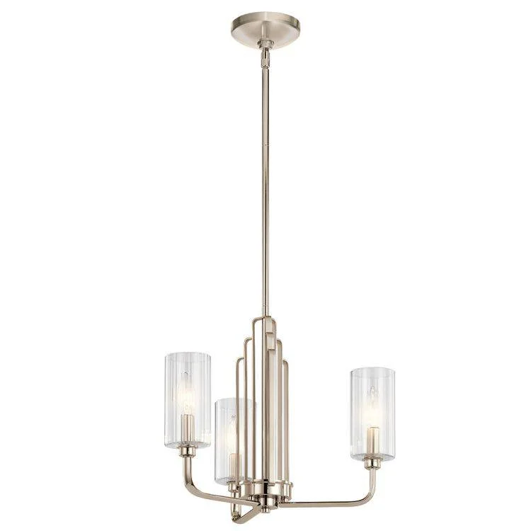 Chandeliers with Candle - Style Bulbs for a Classic AestheticChandeliers with Candle - Style Bulbs for a Classic AestheticQuintiesse Kimrose 3Lt Chandelier   - Polished Nickel