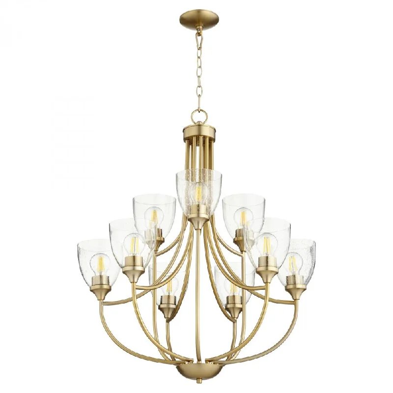 Chandeliers with Metal Frames in Bronze FinishChandeliers with Metal Frames in Bronze FinishEnclave 9 Light Chandelier