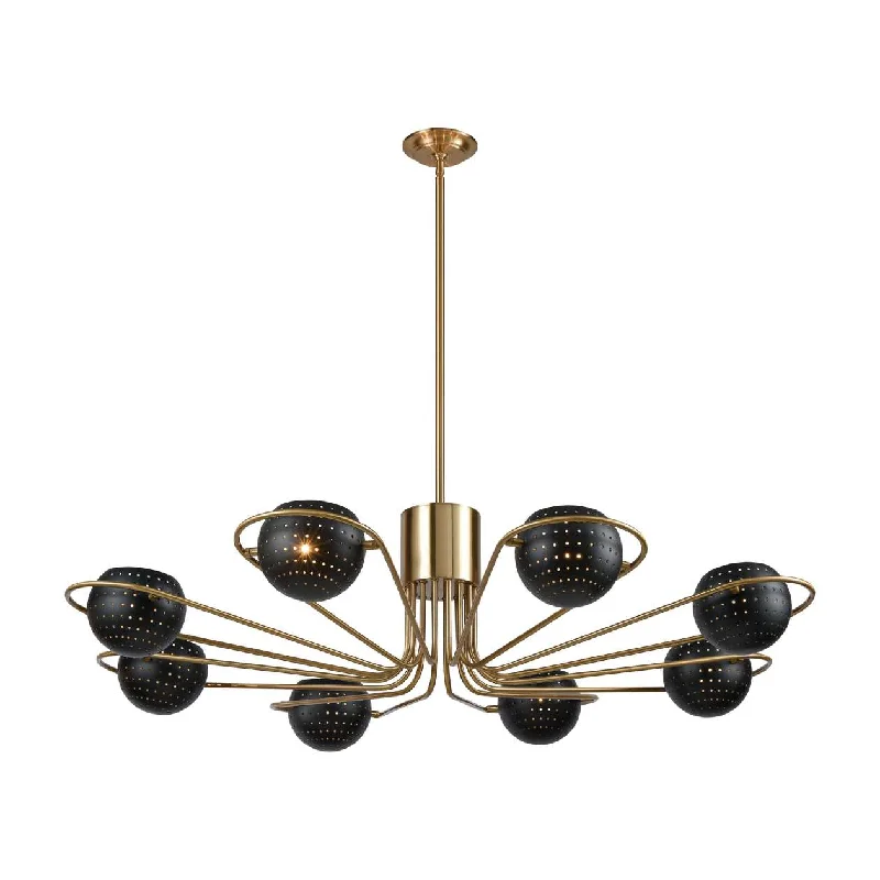 Chandeliers with Sputnik - Style Design for a Futuristic VibeChandeliers with Sputnik - Style Design for a Futuristic VibeScarab 8-Light Chandelier in New Aged Brass with Semi-Gloss Black Shades ELK Home Chandeliers with Sputnik - Style Design for a Futuristic VibeChandeliers with Sputnik - Style Design for a Futuristic VibeScarab 8-Light Chandelier in New Aged Brass with Semi-Gloss Black Shades ELK Home