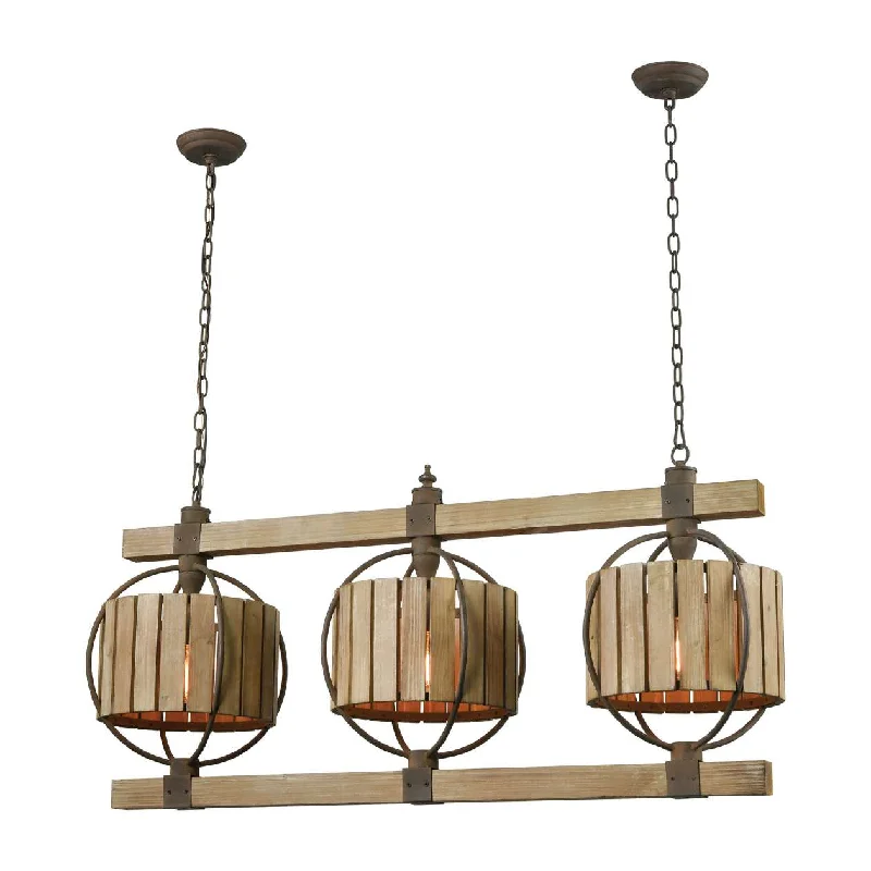 Small Chandeliers for Compact RoomsSmall Chandeliers for Compact RoomsTriple Barrel 3-Light Linear Chandelier in Wood Tone and Rust ELK Home Small Chandeliers for Compact RoomsSmall Chandeliers for Compact RoomsTriple Barrel 3-Light Linear Chandelier in Wood Tone and Rust ELK Home