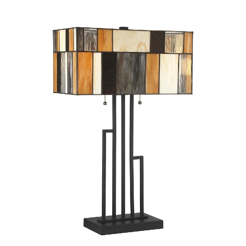 metal table lamps with a matte black finish for a sleek appearancemetal table lamps with a matte black finish for a sleek appearanceConcertina Art Glass Table Lamp