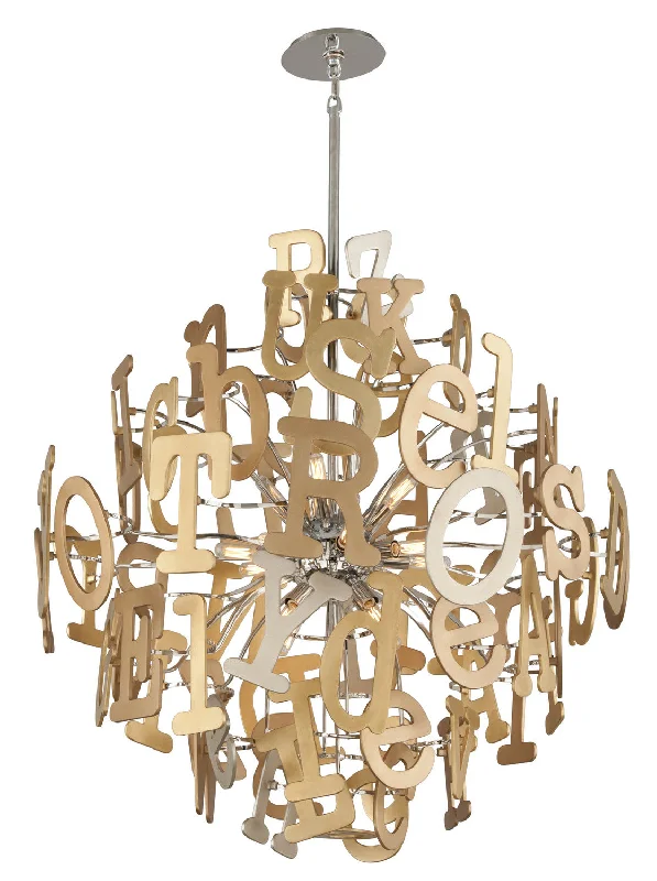 Glass Ceiling Lights with Frosted, Colored, or Etched GlassGlass Ceiling Lights with Frosted, Colored, or Etched GlassMedia 16 Light Pendant