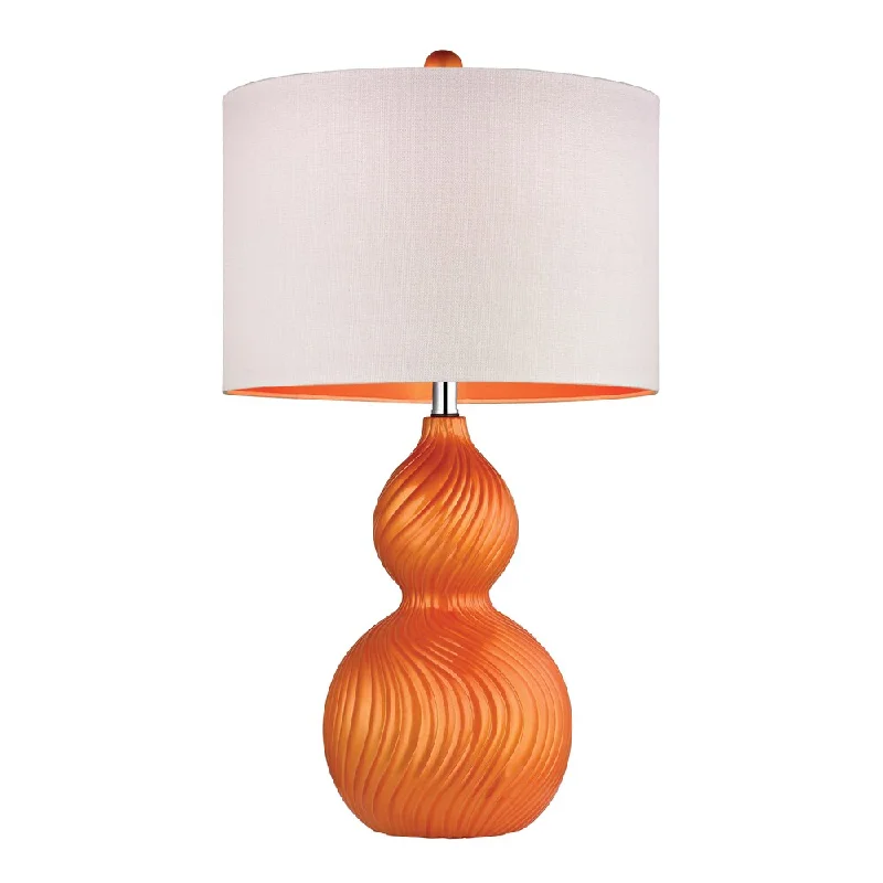 coastal style table lamps with nautical elements for beach housescoastal style table lamps with nautical elements for beach housesDimond Carluke Tangerine Orange 1-light Swirled Gourd Ceramic Table Lamp