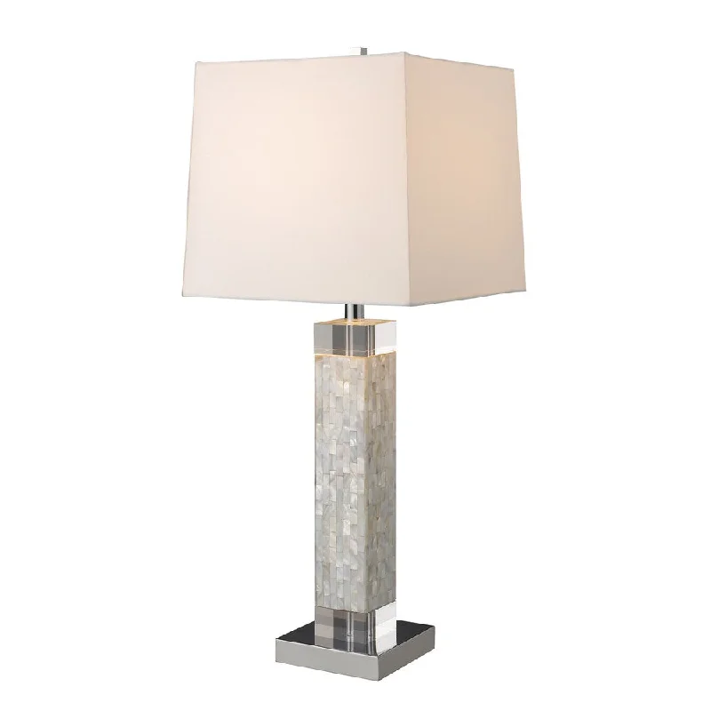 industrial style table lamps with exposed bulbs for loft apartmentsindustrial style table lamps with exposed bulbs for loft apartmentsDimond Lighting Luzerne 1-light Chrome/ Mother of Pearl Table Lamp