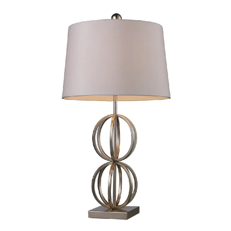 leather table lamps with a distressed texture for a rugged charmleather table lamps with a distressed texture for a rugged charmDonora 1-light Silver Leaf Table Lamp