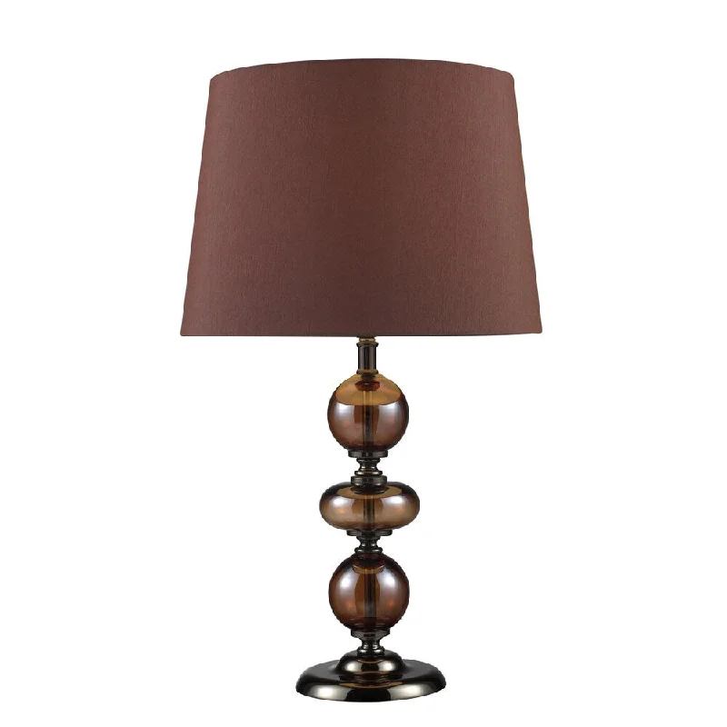 bohemian table lamps with colorful patterns for eclectic bedroomsbohemian table lamps with colorful patterns for eclectic bedroomsDravos Bronze and Coffee Triple Sphere Table Lamp