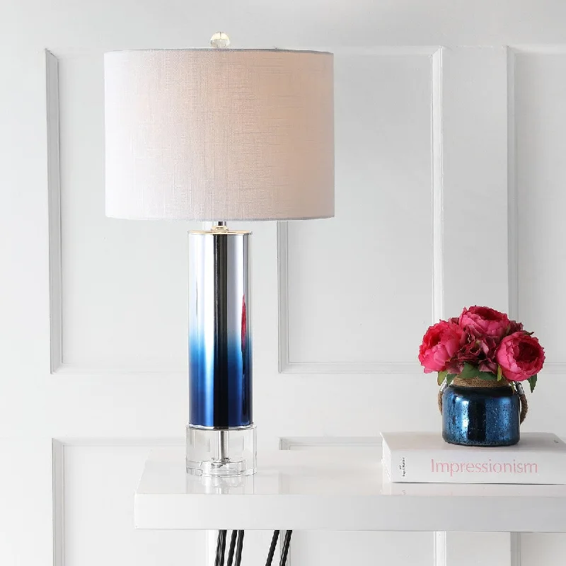 gothic style table lamps with dark finishes for a mysterious lookgothic style table lamps with dark finishes for a mysterious lookEdward 27" Glass/Crystal LED Table Lamp, Blue by JONATHAN Y