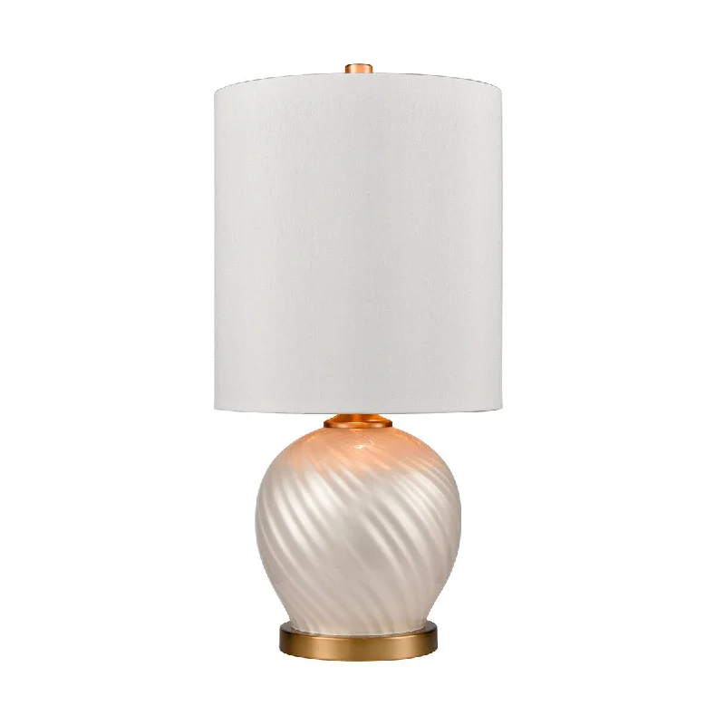 coastal style table lamps with nautical elements for beach housescoastal style table lamps with nautical elements for beach housesElk Home Koray Pearl With White Shade 1 Light Table Lamp