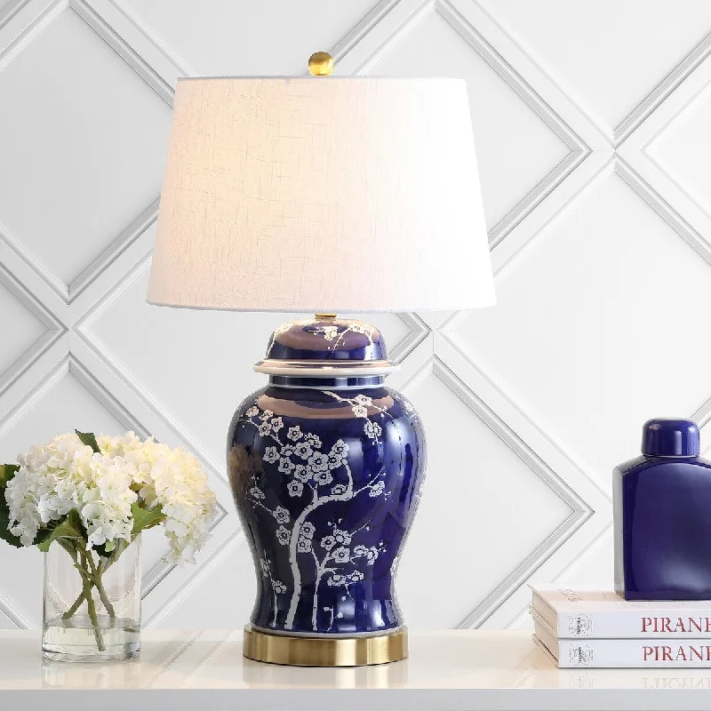 crystal table lamps with dazzling prisms for a glamorous effectcrystal table lamps with dazzling prisms for a glamorous effectGracie 29.5" Ginger Jar Ceramic/Metal LED Table Lamp, White/Navy by JONATHAN Y