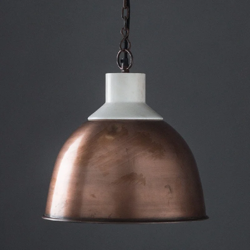 rustic farmhouse table lamps for cozy kitchensrustic farmhouse table lamps for cozy kitchensHandmade Wallace Copper and Marble Top Hanging Lamp (India)