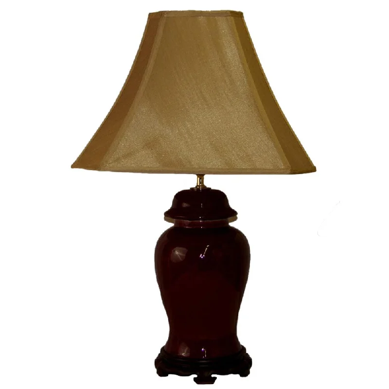 bohemian table lamps with colorful patterns for eclectic bedroomsbohemian table lamps with colorful patterns for eclectic bedroomsLarge Oxblood Covered Ginger Jar Table Lamp