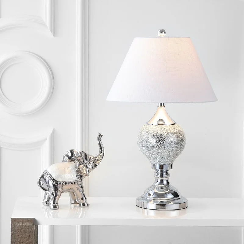 wooden table lamps with natural grain for a warm and organic feelwooden table lamps with natural grain for a warm and organic feelLouise 27" Mirrored LED Table Lamp, Silver/Chrome by JONATHAN Y
