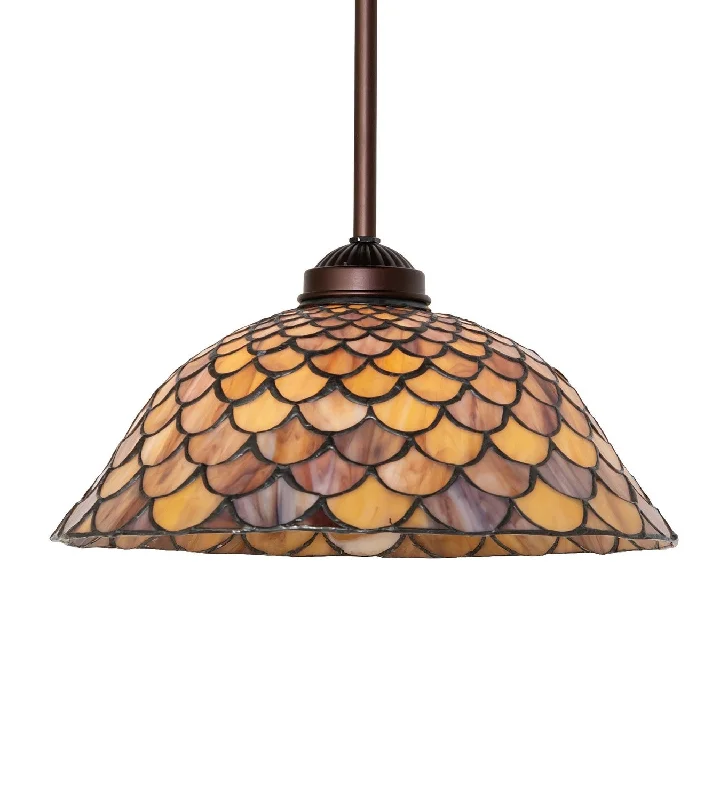 Bohemian Ceiling Lights with Beads, Tassels, and Colorful GlassBohemian Ceiling Lights with Beads, Tassels, and Colorful GlassTiffany Fishscale One Light Pendant