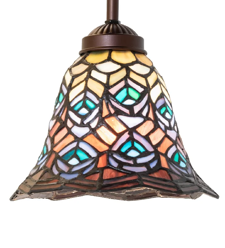 Victorian - Inspired Ceiling Lights with Ornate Crystal ChandeliersVictorian - Inspired Ceiling Lights with Ornate Crystal ChandeliersTiffany Peacock Feather One Light Pendant
