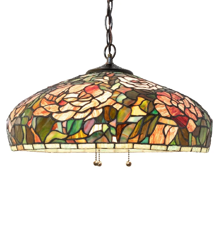Victorian - Inspired Ceiling Lights with Ornate Crystal ChandeliersVictorian - Inspired Ceiling Lights with Ornate Crystal ChandeliersTiffany Peony Three Light Pendant