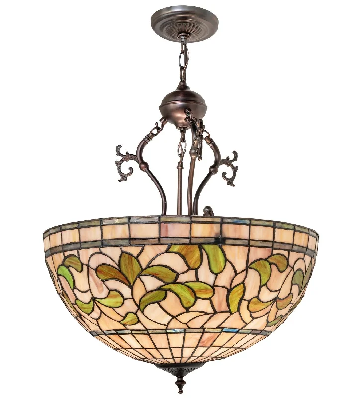 Bohemian Ceiling Lights with Beads, Tassels, and Colorful GlassBohemian Ceiling Lights with Beads, Tassels, and Colorful GlassTiffany Turning Leaf Three Light Pendant