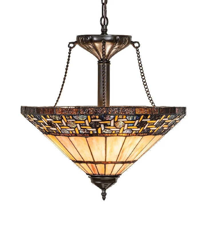 Mediterranean - Style Ceiling Lights with Terra - Cotta and Ceramic DetailsMediterranean - Style Ceiling Lights with Terra - Cotta and Ceramic DetailsIlona Three Light Pendant