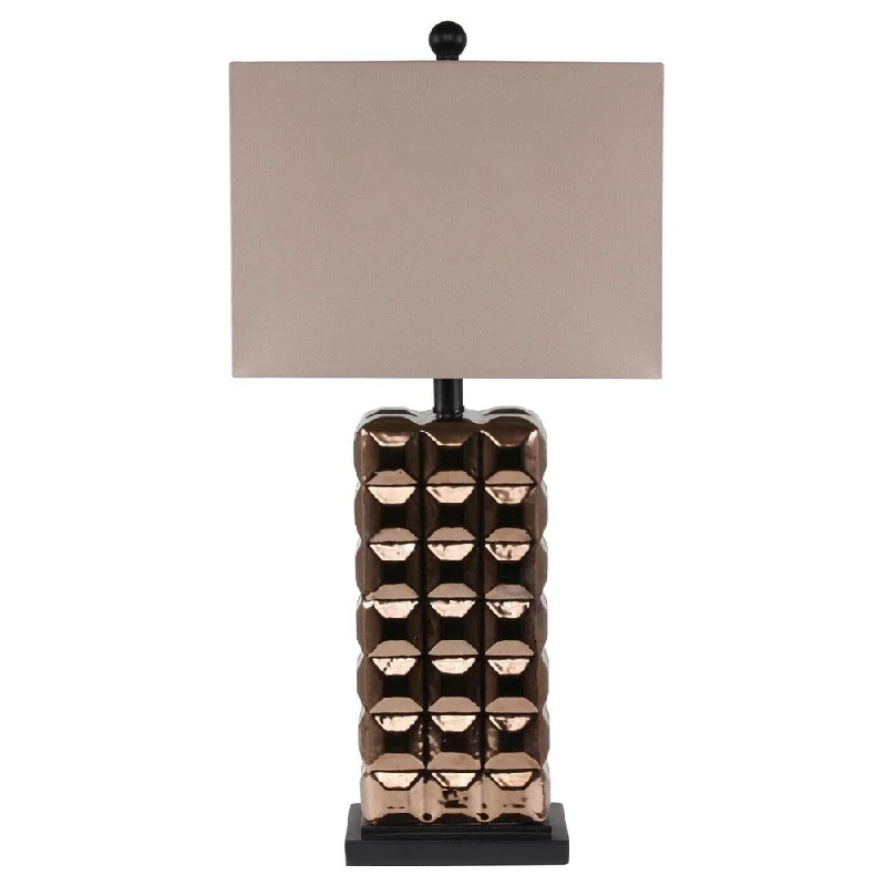 crystal table lamps with dazzling prisms for a glamorous effectcrystal table lamps with dazzling prisms for a glamorous effectPrivilege Ceramic Copper Table Lamp