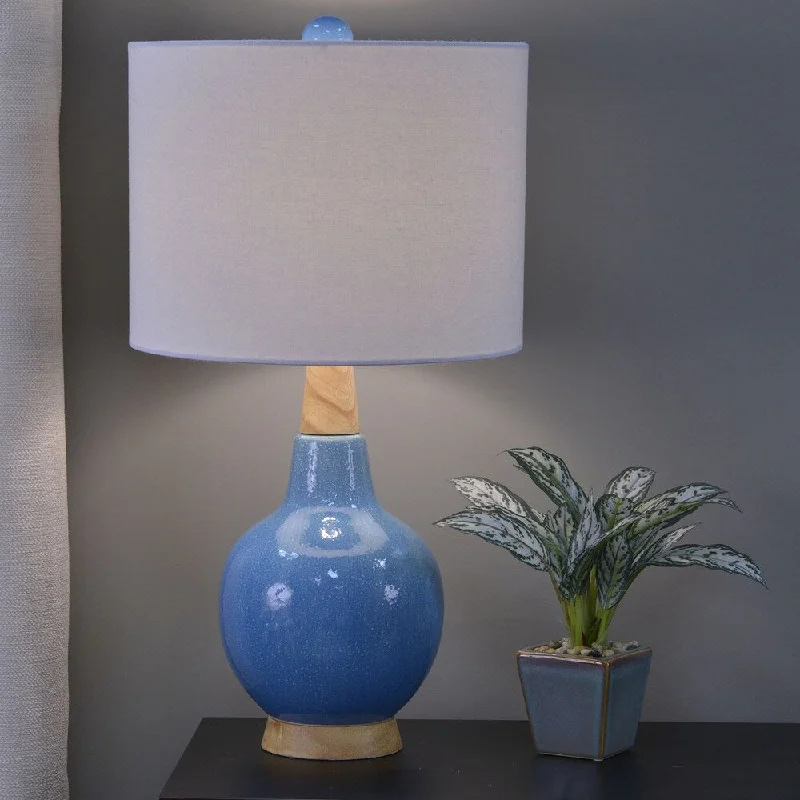 ceramic table lamps with hand painted designs for an artistic touchceramic table lamps with hand painted designs for an artistic touchSawyer Speckled Ceramic and Wood Table Lamp
